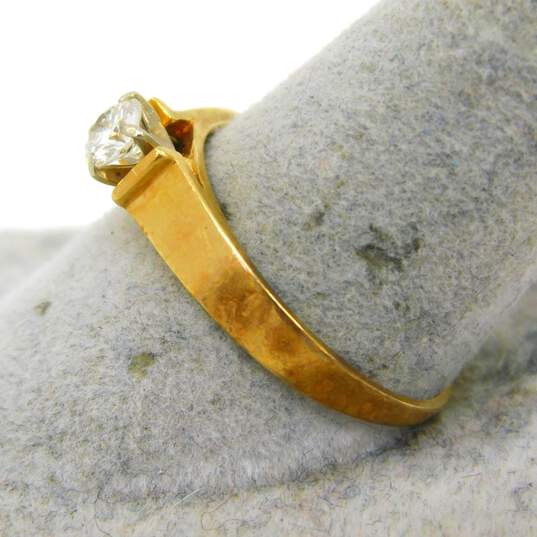 14K Yellow Gold 0.25 CT Round Diamond Solitaire Ring 2.2g image number 3