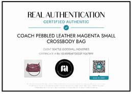 AUTHENTICATED COACH MAGENTA PEBBLED LEATHER 10x6x2in CROSSBODY BAG alternative image