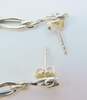 Carolyn Pollack Relios 925 & Brass Accented Scrolled Drop Post Earrings 5.8g image number 3