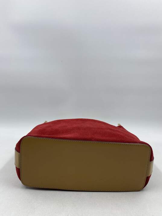 Authentic Gucci Red Suede Shoulder Bag image number 3