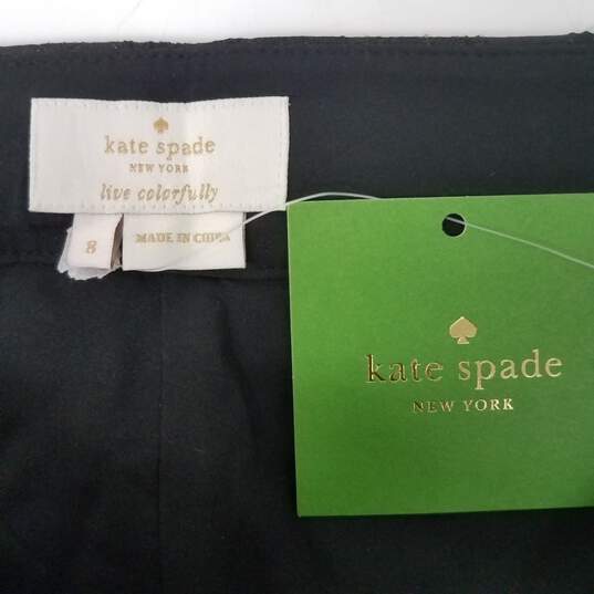 NWT Kate Spade New York WM's Black Metallic Jacquard flare Brocade Pants Size 8 image number 3
