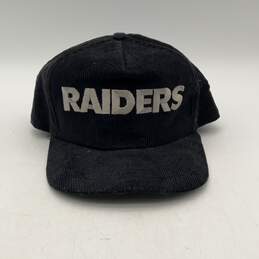 Starline NFL Mens Black Raiders Fitted Adjustable Snapback Hat