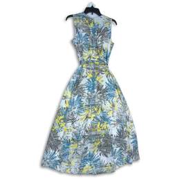 NWT Halston Womens Multicolor Tropical V-Neck Tie-Waist Wrap Dress Size XS alternative image
