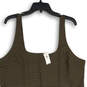 NWT Womens Brown Cheks Square Neck Sleeveless Back Zip Mini Dress Size 16 T image number 4