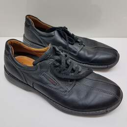 Men's black leather Ecco comfort work shoes size 47