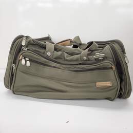 Briggs & Riley Travelware Green Canvas Expandable Carry On Duffle Bag