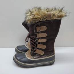 Sorel Joan of Arctic Winter Snow Boots Womens Size 8 Brown Leather Waterproof alternative image