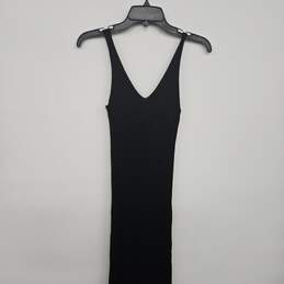 Black Sleeveless V Neck Dress
