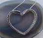 14k White Gold Diamond Accent Open Heart Pendant Necklace 2.6g image number 5