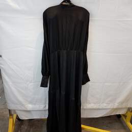 Eloquii Long Sleeve Pullover Long Black Dress Women's Size 24 alternative image