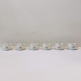 12 Piece Haviland Limoges Tea Cup & Saucer Set