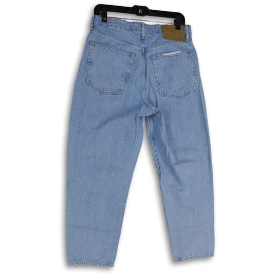 Womens Blue Denim Medium Wash 5-Pocket Design Tapered Leg Jeans Size 29 image number 2