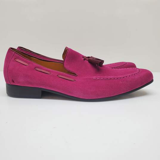 Maurice by JC Studio Suede Tasseled Loafers Men's 11.5 in Pink image number 1