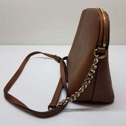 Michael Kors Cindy Brown Saffiano Leather LG Dome Crossbody Bag alternative image