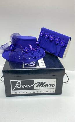 Ben Marc 3959 Purple Rhinestone Bow Ribbon Hat