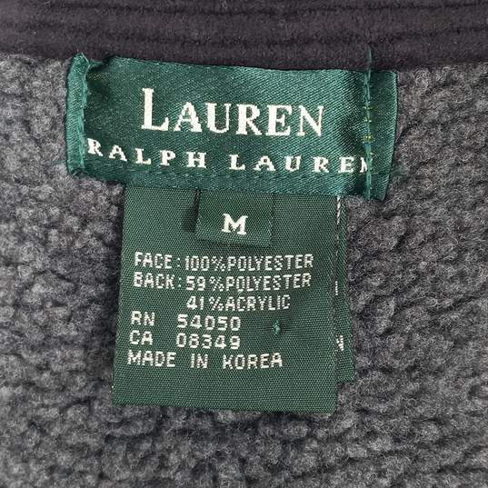 Women's Lauren Ralph Lauren Black Faux Suede Hooded Vest Sz M image number 4