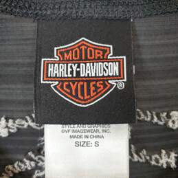 Harley Davidson Women Gray Ruched Shirt Sz S alternative image