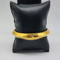 Kate Spade Gold Tone Raise The Bar Cuff 6" Hinge Bracelet 58.4g