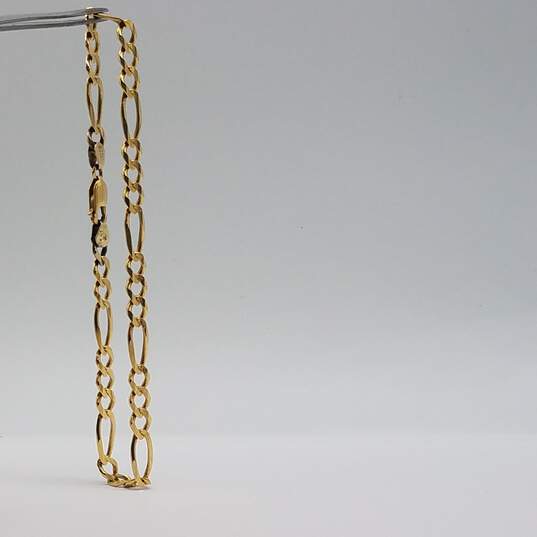 14k Gold Chunky 6.5mm 9.5 Inch Figaro Chain Bracelet/Anklet 13.3g image number 1