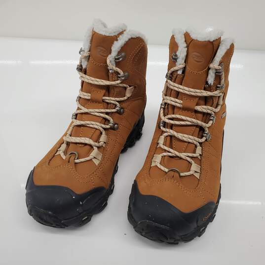 Oboz Women's Tan Suede Insulated Snow Boots Size 8.5 Wide image number 2