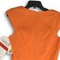 NWT Jessica Simpson Womens Orange Cap Sleeve V-Neck Fit & Flare Dress Size 8 image number 4