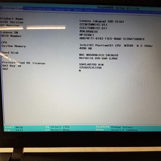 Lenovo IdeaPad 100 Intel Pentium@2.16GHz Storage 500GB Memory 4GB Screen 15 Inch image number 5