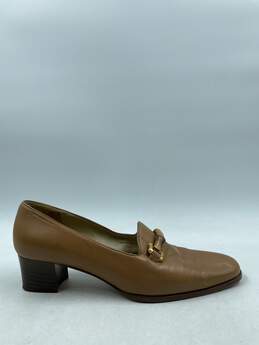 Authentic Gucci Bamboo Tan Loafers W 5.5B