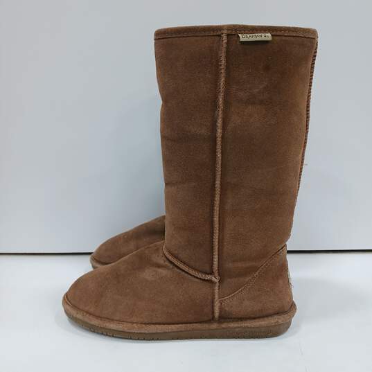 Bearpaw Emma Tall Suede Shearling Boots Women's Size 11 image number 1