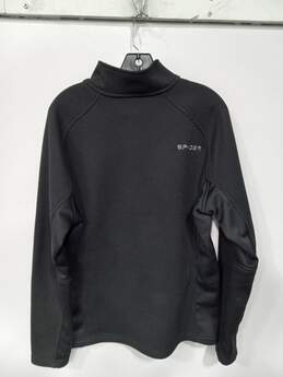 Spyder Black Knitted Pullover Quarter Zip Jacket Men's Size L alternative image