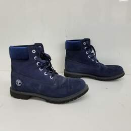 Timberland Velvet Limited Edition Boots Blue Size 9.5