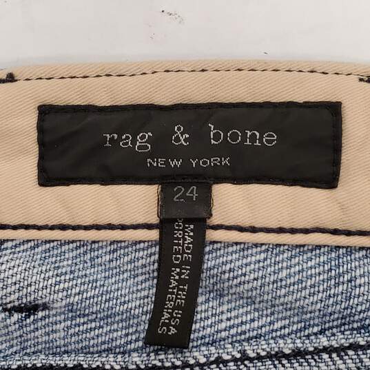 Rag & Bone Women Blue Color Block Jeans Sz 24 image number 3