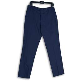 Banana Republic Mens Blue Slash Pocket Flat Front Dress Pants Size 31X32
