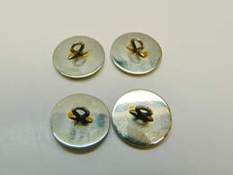 Antique Mappin & Webb 18K White Gold 2.5mm Old European Cut Diamond Four Tuxedo Buttons Set 7.0g alternative image