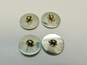 Antique Mappin & Webb 18K White Gold 2.5mm Old European Cut Diamond Four Tuxedo Buttons Set 7.0g image number 2
