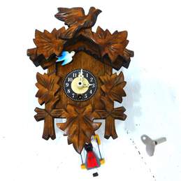 Vintage German Wooden Clock Swinging Girl