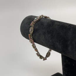 Designer Sorrelli Gold-Tone Lobster Clasp Multicolor Stone Chain Bracelet