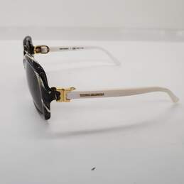 Tory Burch Black/White Plastic Large Square Sunglasses TY7101 1621/2 alternative image