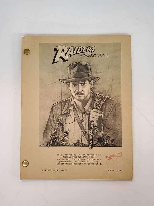 1979 Raiders of the Lost Ark 3rd Draft Screenplay & 350+ Topps Movie Photo Cards w/ Wrappers image number 2