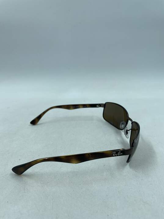 Ray-Ban Tortoise Rectangle Sunglasses image number 5