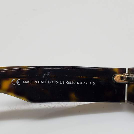 AUTHENTICATED GUCCI GG1548/S TORTOISE SUNGLASSES 63|12 image number 7