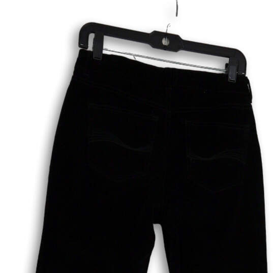 Womens Black Dark Wash Pockets Stretch Denim Straight Leg Jeans Size 6 image number 4