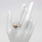 10K Multi-Colored Gold Diamond Accent Leaf Ring Size 8.75 - 1.5g image number 2