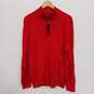 Alfani Red 1/4 Zip Pullover Sweater Men's Size L image number 4