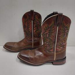 Laredo Embroidered Boots Leather Pull On Western Style Boots Size 11D alternative image