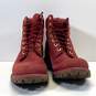 Timberland Suede Waterproof Combat Boots Red 8 image number 2