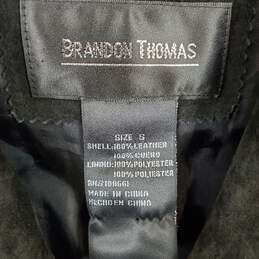 Brandon Thomas Women Black Leather Jacket SZ S alternative image