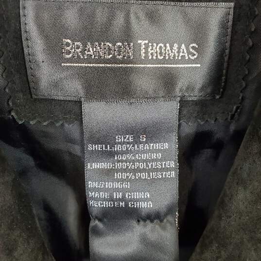 Brandon Thomas Women Black Leather Jacket SZ S image number 2