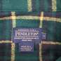 VTG Pendleton MN's 100% Virgin Wool Green & Yellow Plaid Flannel Shirt Size L image number 4