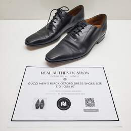 Authenticated Gucci Black Oxford Dress Shoes Men's Size 11D