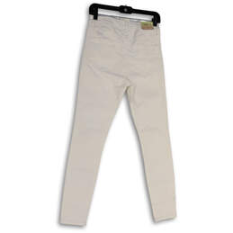 NWT Womens White Denim Light Wash Pockets Stretch Skinny Jeans Size 7 alternative image